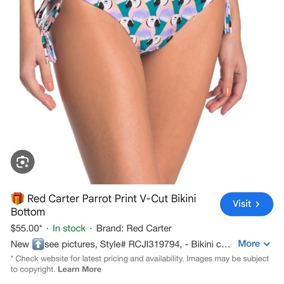 NWT Red Carter Bikini - Picture 7 of 9